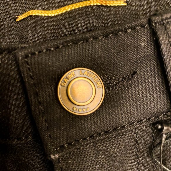 Saint Laurent D02 High-Rise Frayed Hem Jeans - Picture 7 of 11